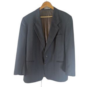 Yves‎ Saint Laurent 100% Wool Blazer 42R France Grey Vintage 1990s YSL EU 52